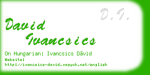 david ivancsics business card